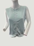 kitround aqua sleeveless vest with front seam detail, perfect for fitness and tennis.