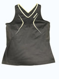 Kitround Babolat black sports vest for women, size medium, with white detailing and breathable fabric for active sports.