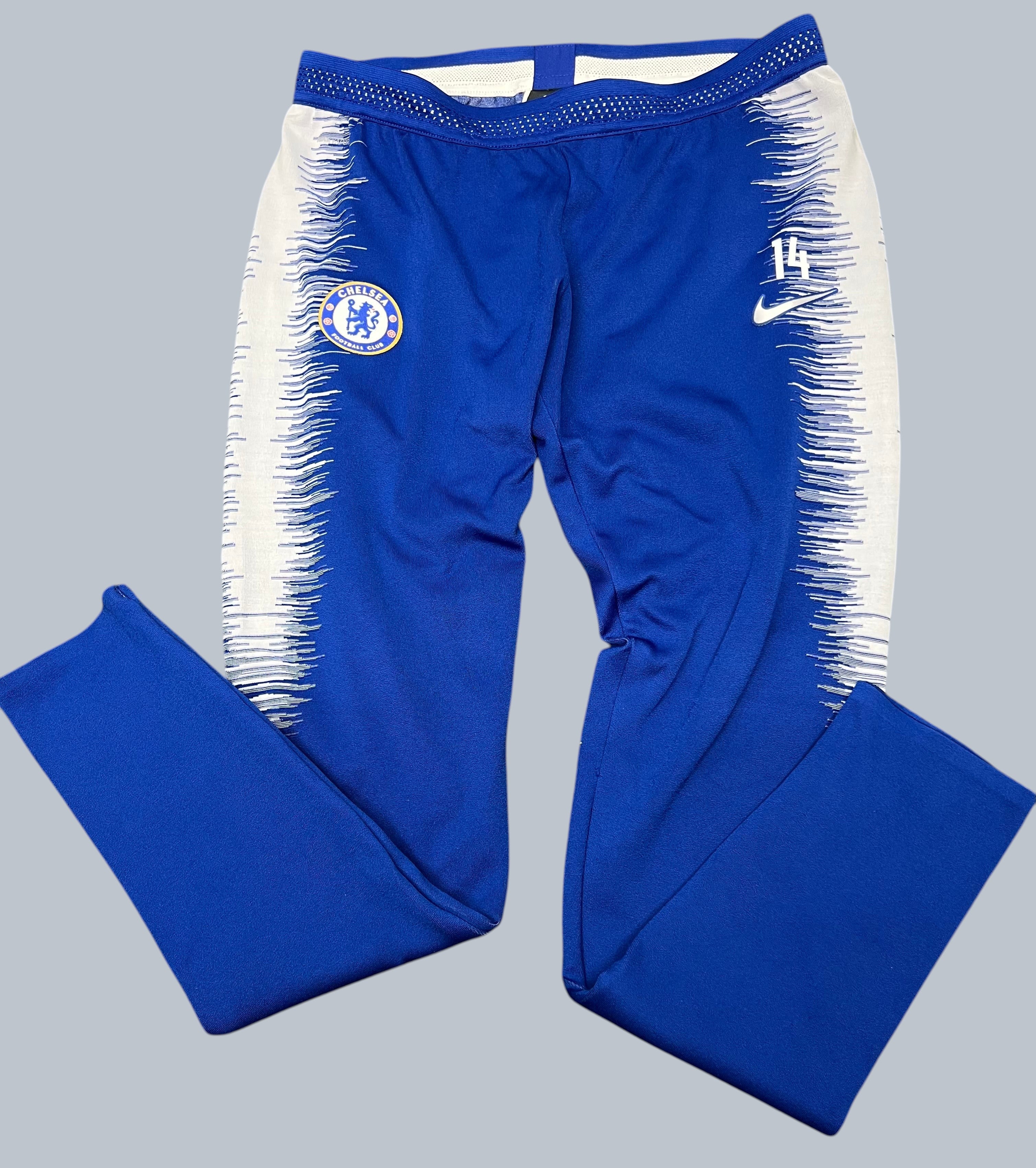 Front view of Nike Chelsea FC Player Issue Training Pants with club badge and number 14