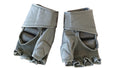 kitround EVO boxing gloves in black, fingerless design with mesh panels and Velcro straps for secure fit.