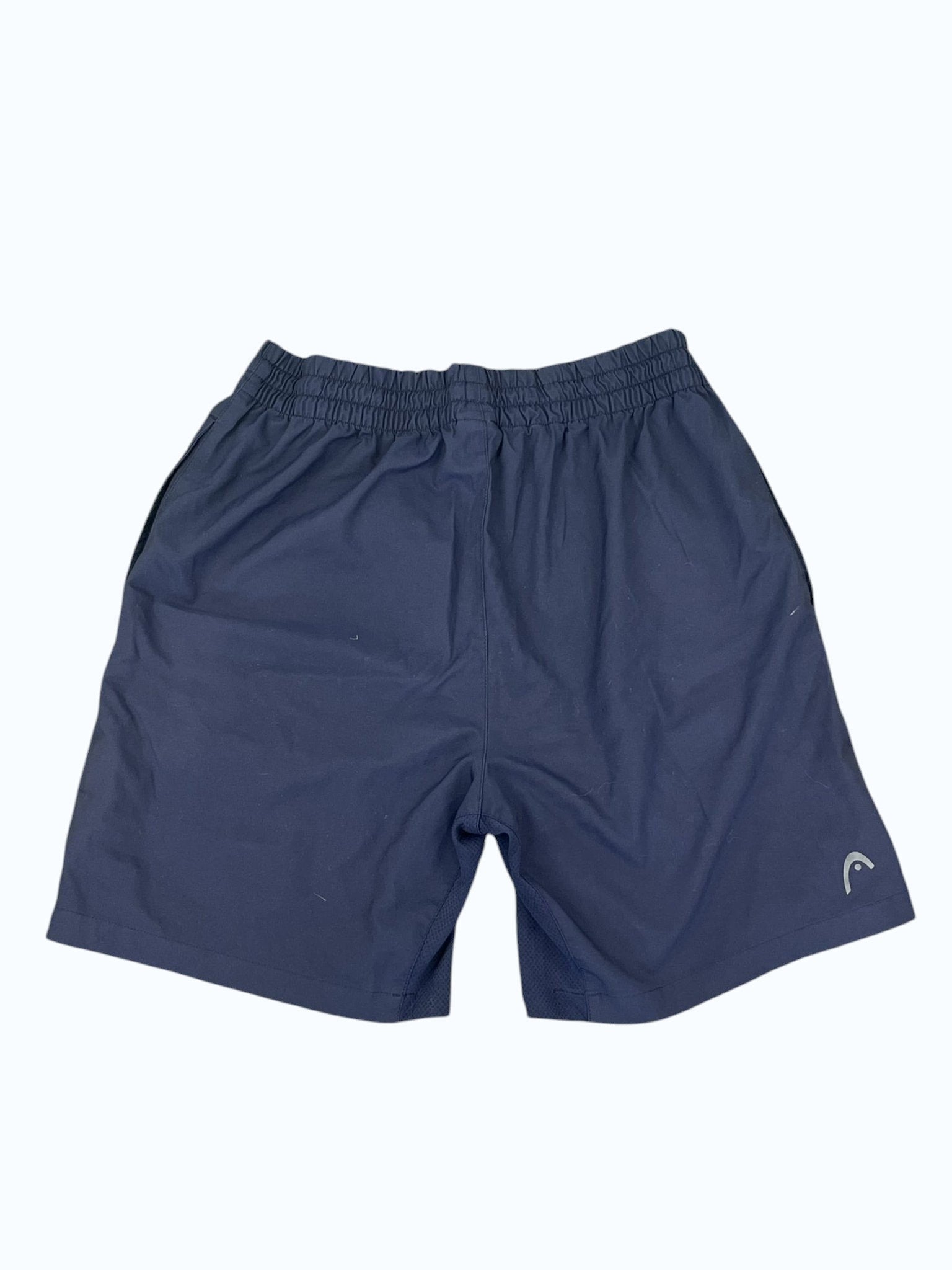kitround HEAD men's dark blue tennis shorts with elastic waistband and logo detail
