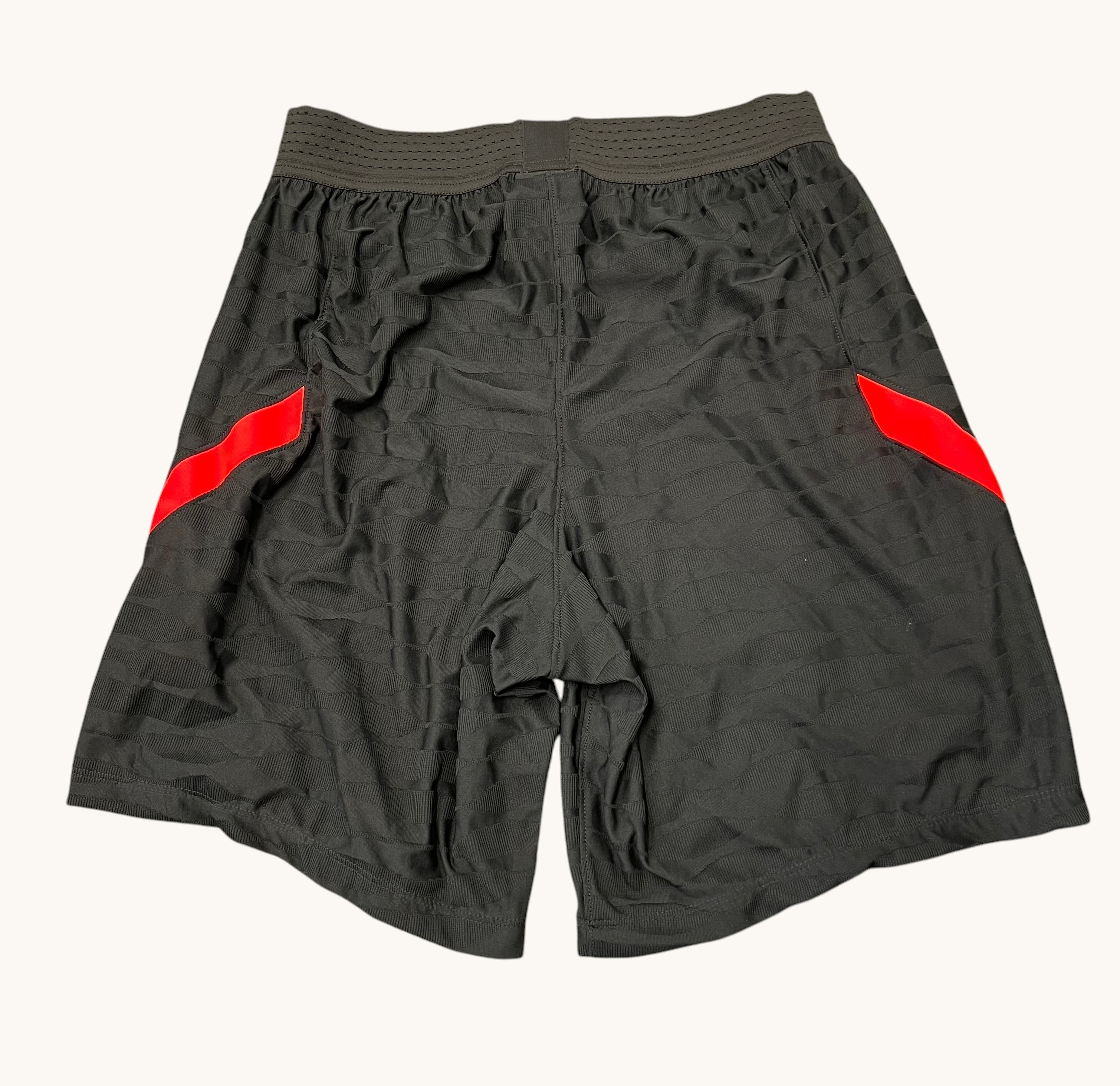 kitround Liverpool FC Nike Dri Fit shorts in black with red accents. Squad worn, size M.