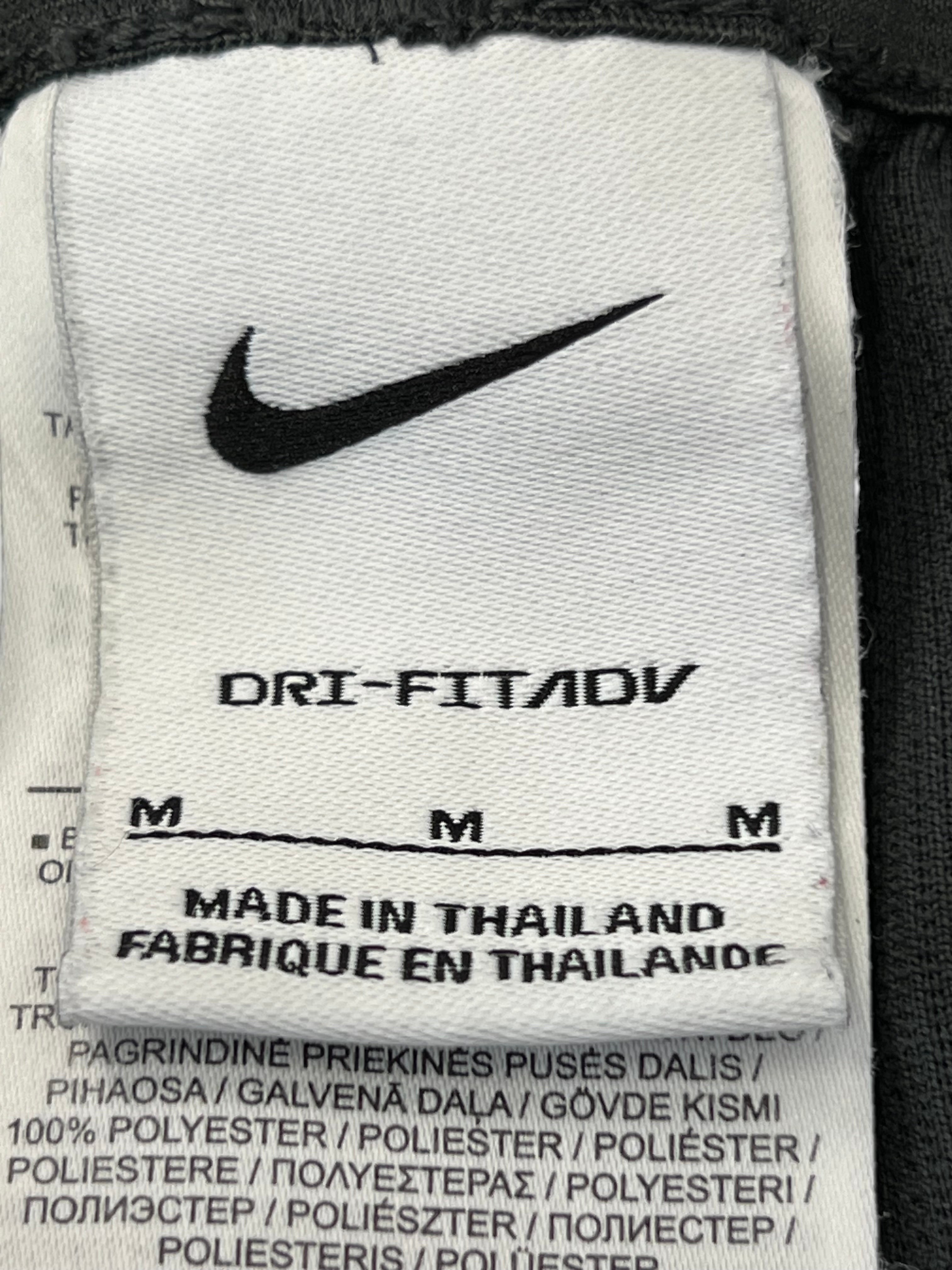 kitround Liverpool FC Nike Dri Fit shorts in dark grey, size M. Squad worn with potential player numbers or initials.