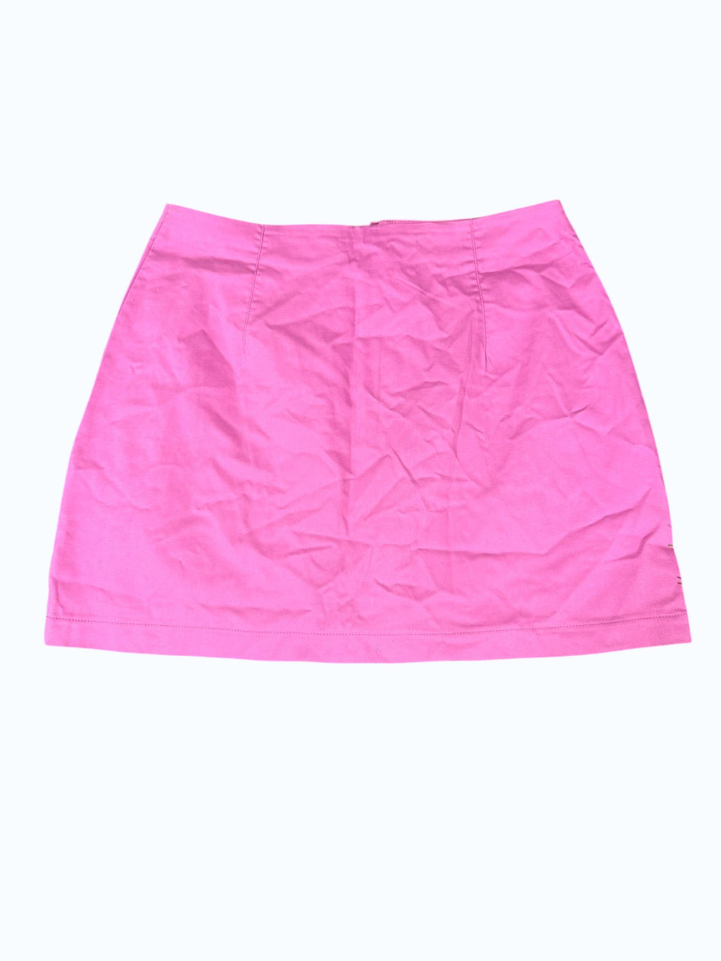 kitround pink A-line tennis skirt with rear zip closure, lightweight and breathable fabric.