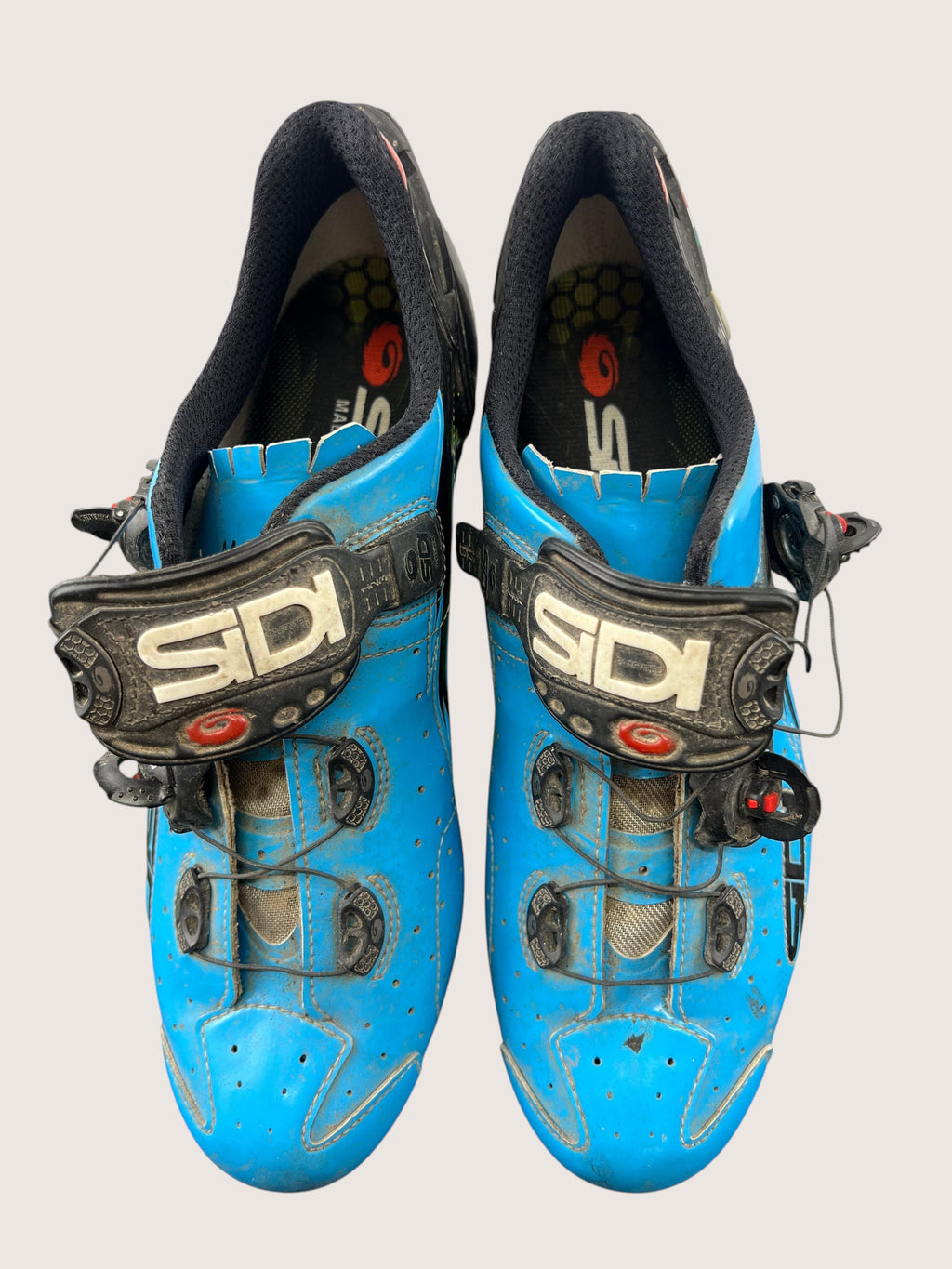 kitround Sidi Vent Carbon cycling shoes, blue synthetic, size 9, with carbon sole and dial closure