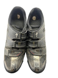 kitround Sport RBX black cycling shoes, size 44, with Velcro straps and breathable mesh panels.