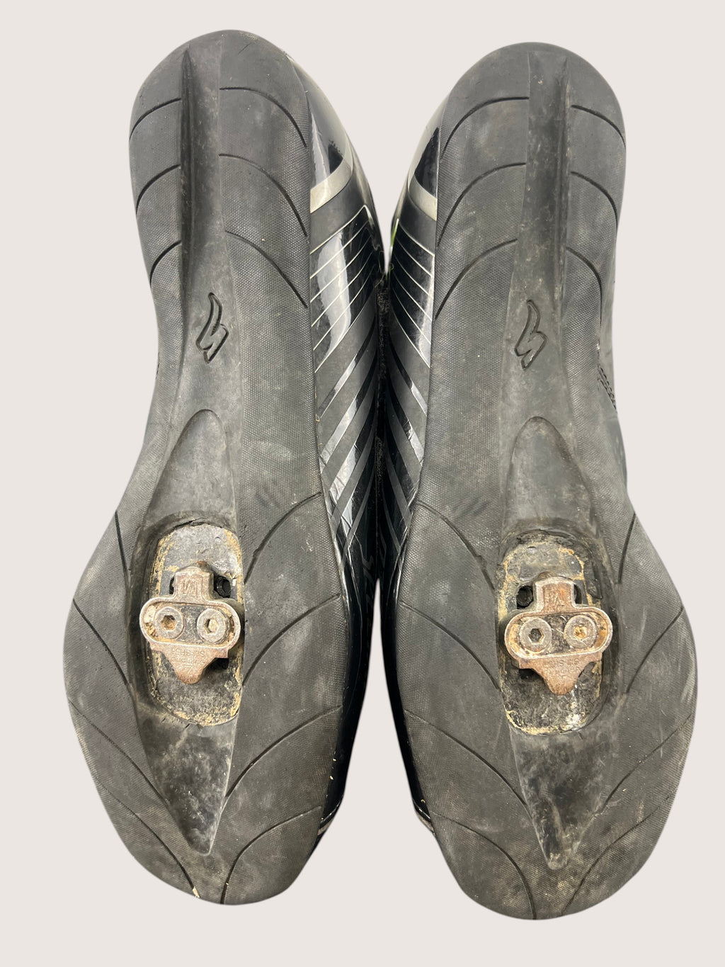 kitround Sport RBX cycling shoes, black synthetic with reflective accents, cleat compatible soles, size 44/UK 9.5
