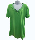 Front view of green Wilson V-neck sports t-shirt size small