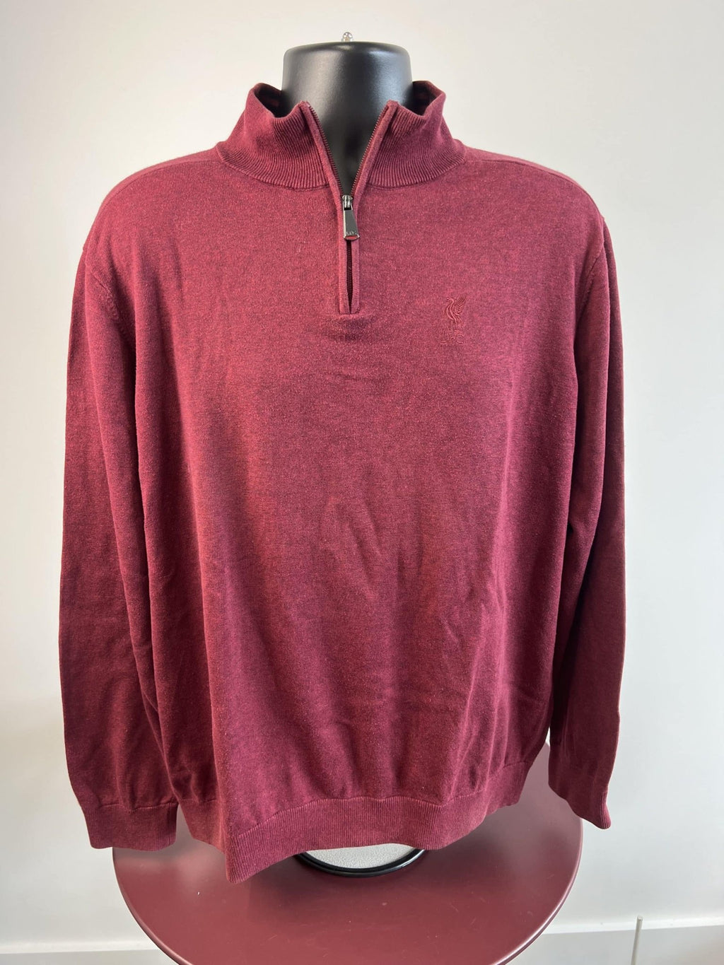 Liverpool FC Burgundy Half - Zip Sweater - kitround kitround product