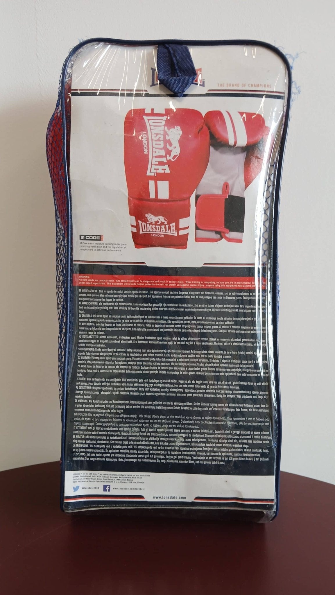 Lonsdale Contender Boxing Gloves - Red L/XL - kitround kitround product