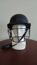 Front view of Masuri junior cricket helmet with faceguard