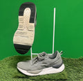 Grey McKenzie trainers with mesh upper and white sole on artificial grass