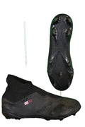 adidas Predator laceless black football boots with Union Jack detail, firm ground sole