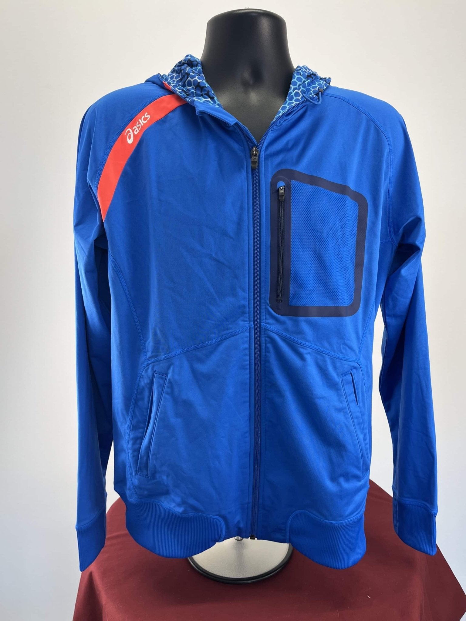 Men's Asics Blue Running Jacket - kitround kitround product