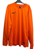 Front view of orange Nike Dri-Fit long sleeve sports top XL