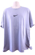 Front view of Nike Pro Dri-Fit grey XXL T-shirt with black Swoosh logo