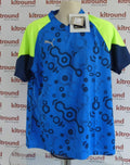Puma blue and neon geometric sports top XL displayed with tags