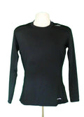 Adidas TechFit compression long sleeve black shirt front view