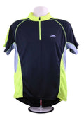 Trespass men's short sleeve cycling jersey with grey panels and half zip
