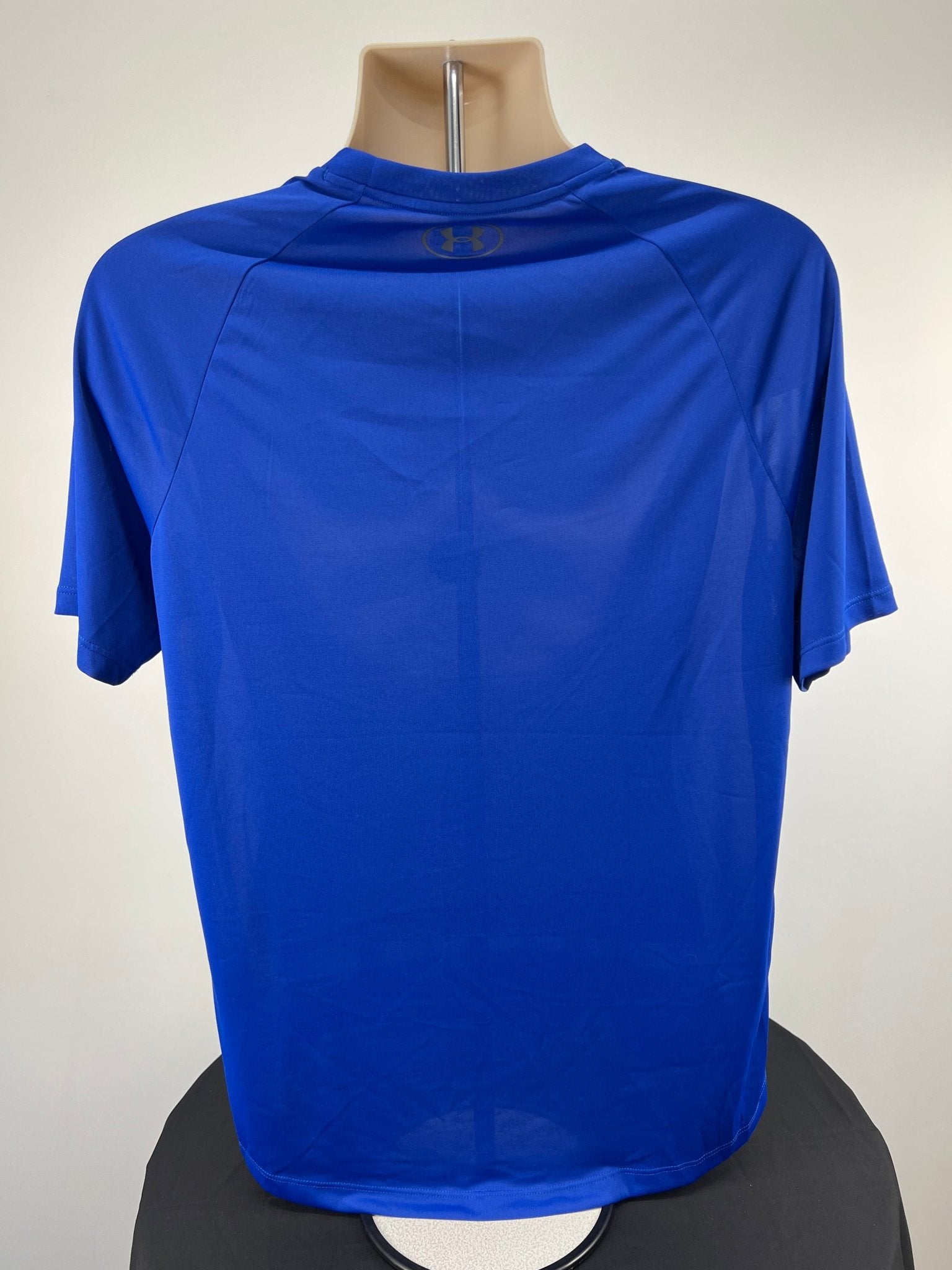 Back view of royal blue Under Armour Tech Tee shirt in size medium