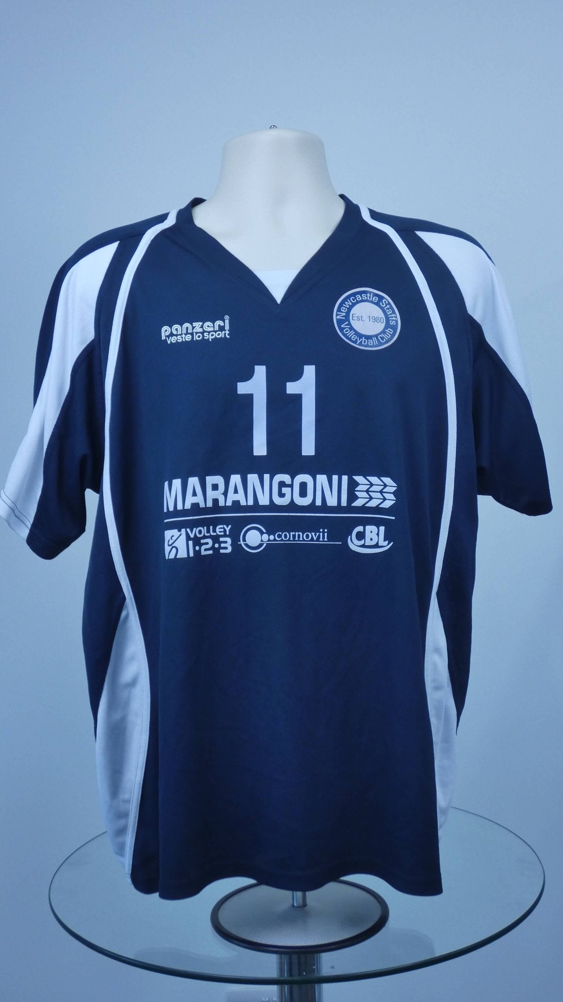 Newcastle Staffs Volleyball Navy V Neck Sports Top - kitround kitround product