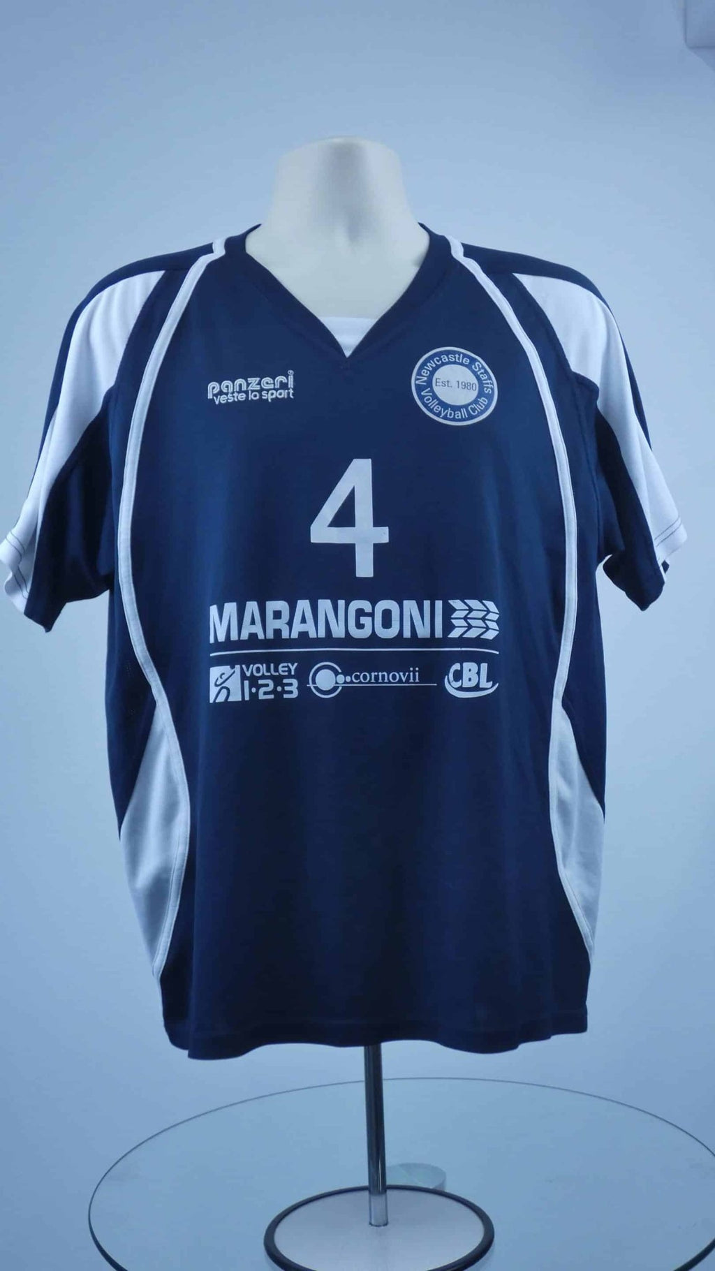 Newcastle Staffs Volleyball Navy V Neck Sports Top - kitround VolleyStore product