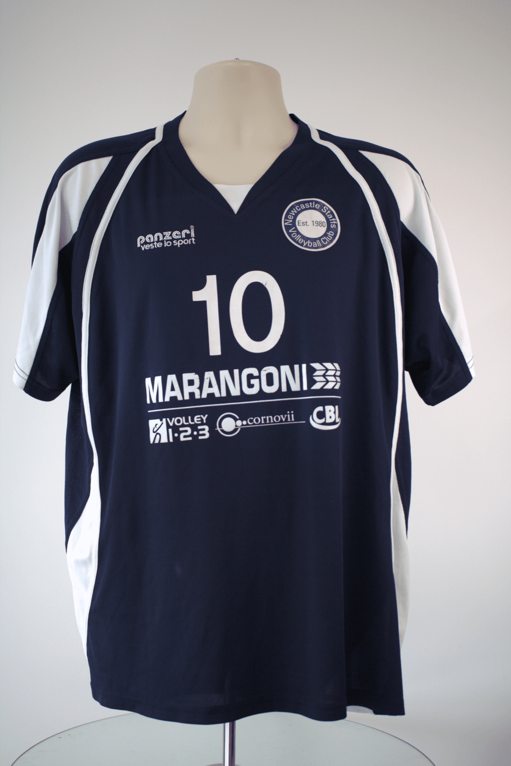 Newcastle Staffs Volleyball Navy V Neck Sports Top - kitround VolleyStore product