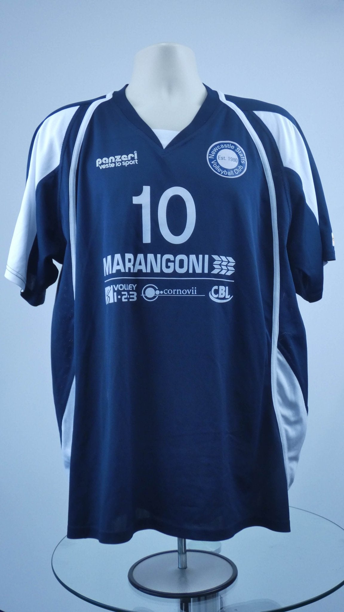 Newcastle Staffs Volleyball Navy V Neck Sports Top - kitround VolleyStore product