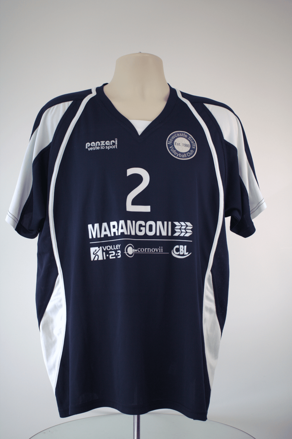 Newcastle Staffs Volleyball Neck V Neck Sports Top - kitround VolleyStore product