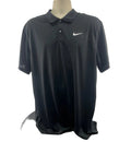 Front view of black Nike Dri-FIT short sleeve golf polo shirt in XL on mannequin
