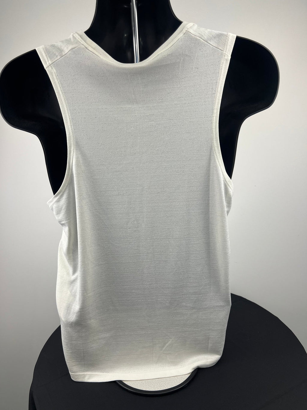 Back view of white Nike Dri-FIT running vest top, size S