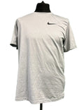 Front view of a Nike grey sportswear T-shirt displayed on a mannequin