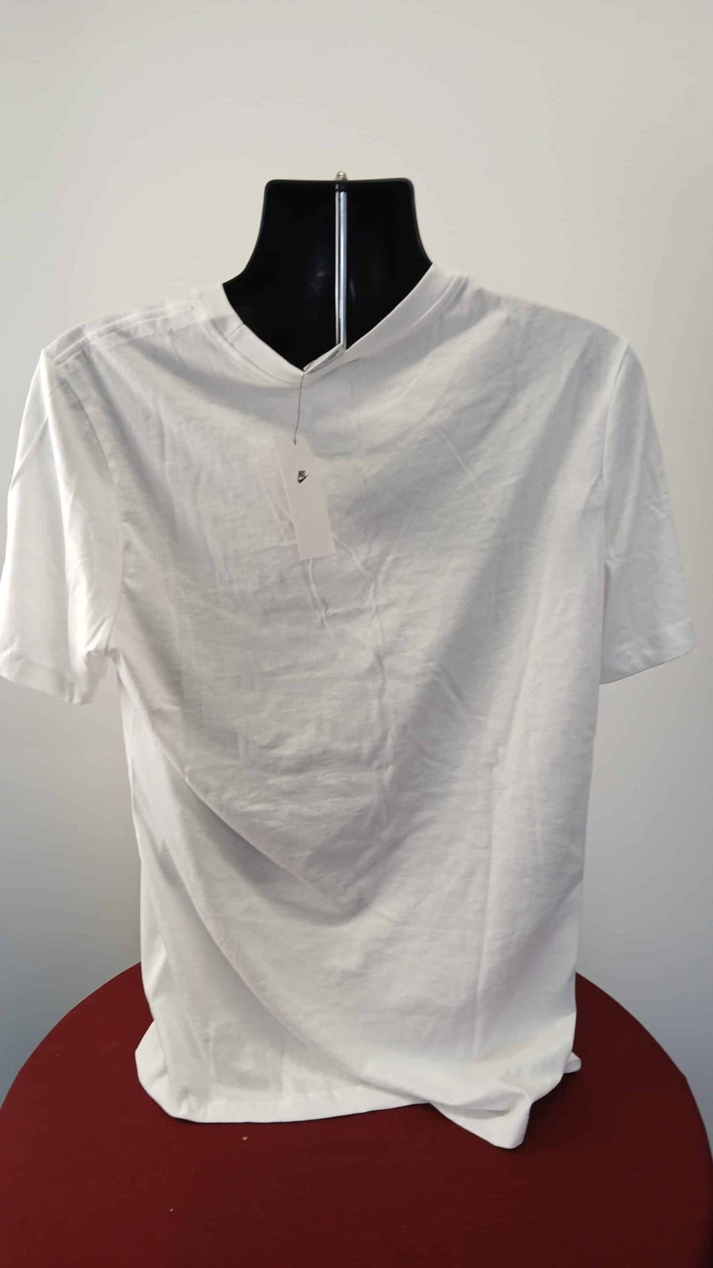 Nike Men's White T-Shirt with Orange Swoosh - kitround kitround product