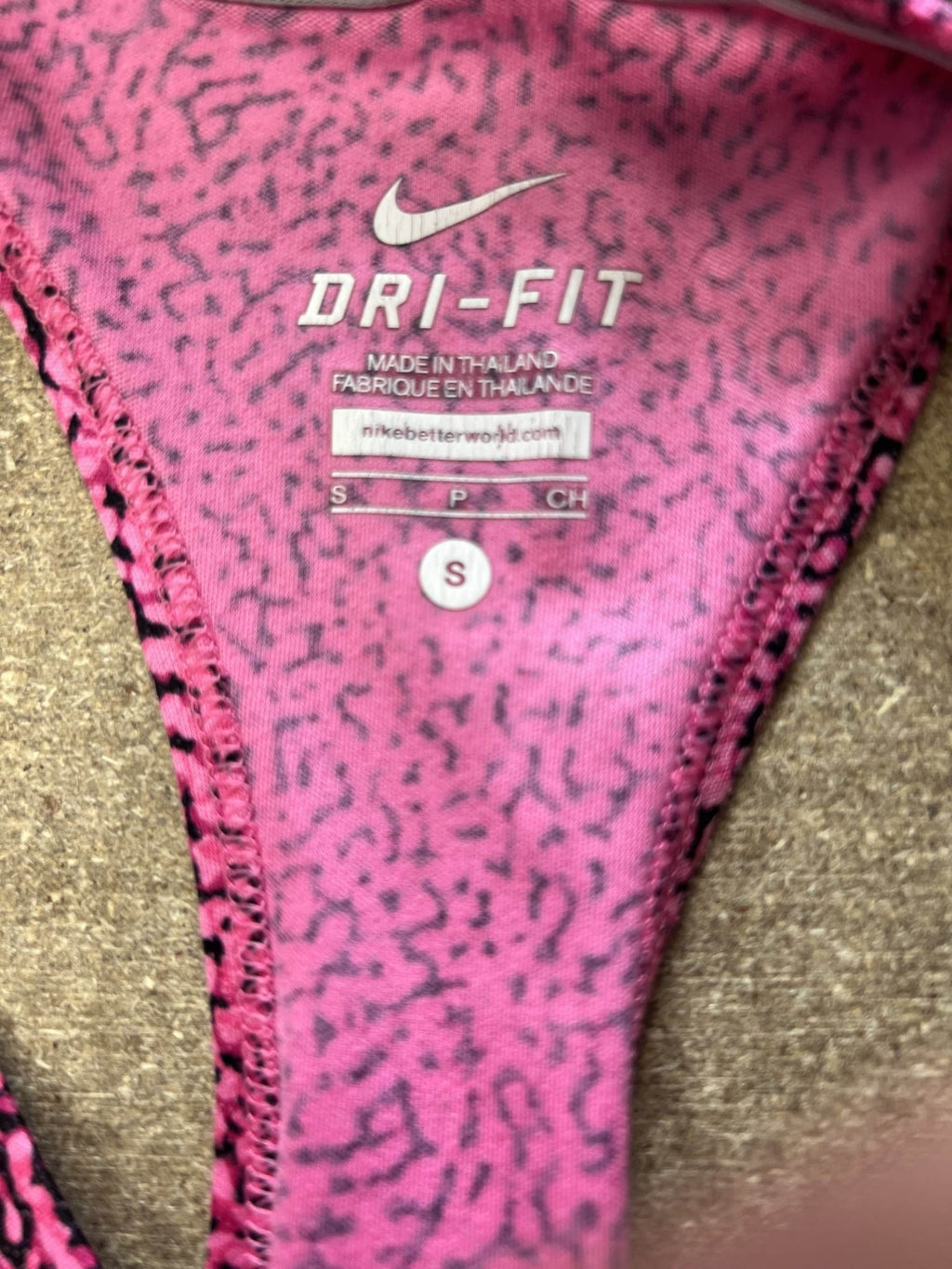 Nike Pink Patterned Running Top - kitround kitround product