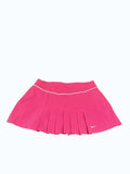 Nike pink pleated tennis skirt size M with white trim and a subtle Nike logo, ideal for performance and style.
