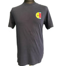 Front view of navy Nike tennis t-shirt with colourful chest logo