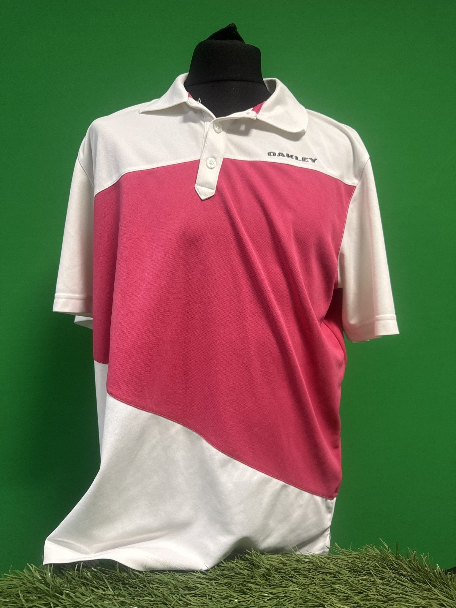 Oakley Pink and White Polo Shirt - kitround kitround product