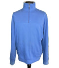 Oscar Jacobson blue 1/4 zip sweatshirt on display