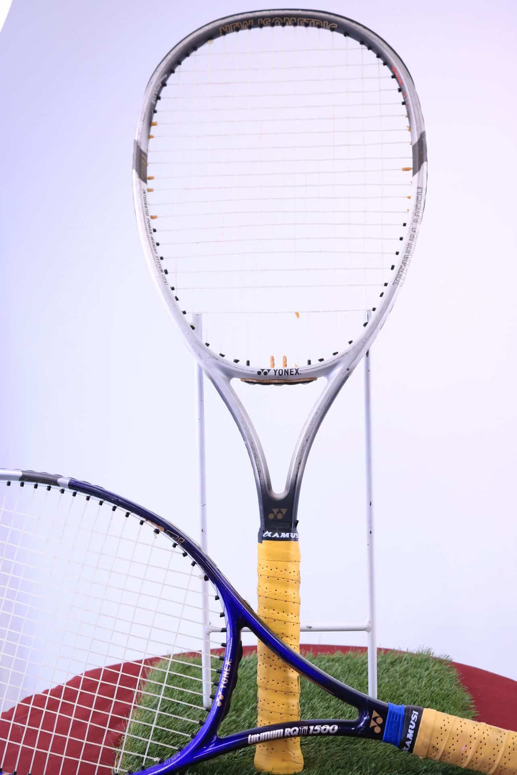 Pair of Yonex Tennis Racquets 27 inches long, grip 4 5/8 inches size 5 - kitround kitround product