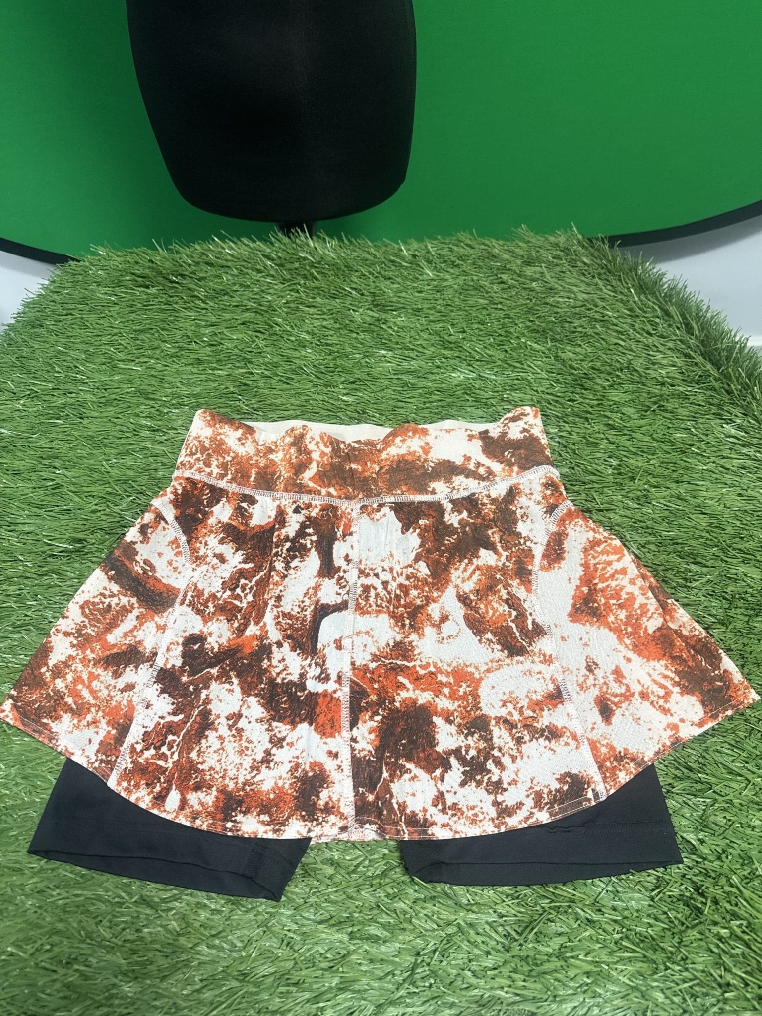 Patterned Athletic Skirt with Shorts - kitround kitround product