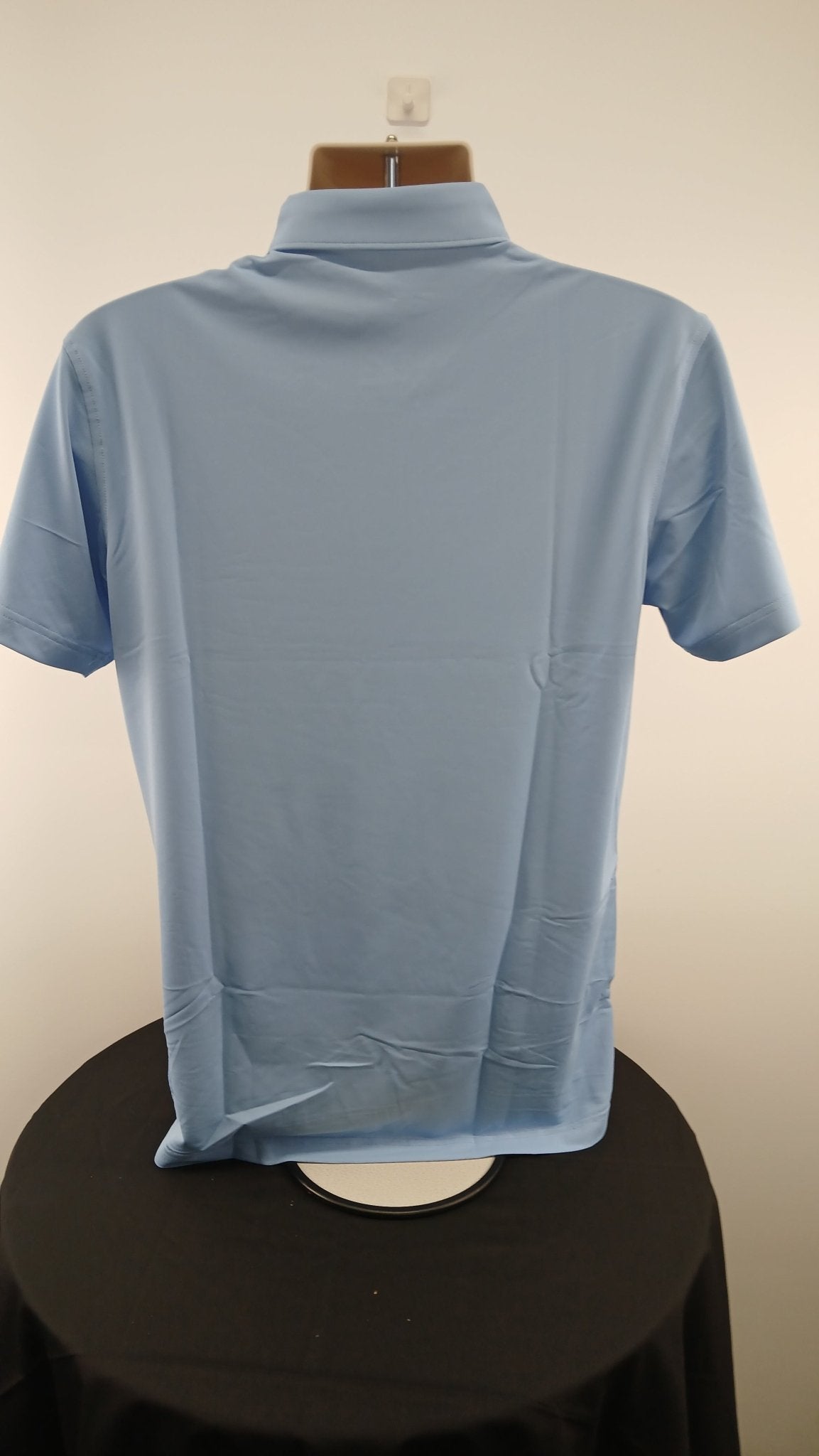 Back view of light blue Peter Millar Icons Series Japan 2019 polo shirt