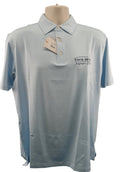 Peter Millar Icons Series polo shirt Japan 2019 event edition in oasis blue, front detail, size M
