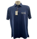 Front view of Peter Millar Icons Series Japan 2019 navy polo shirt, size S