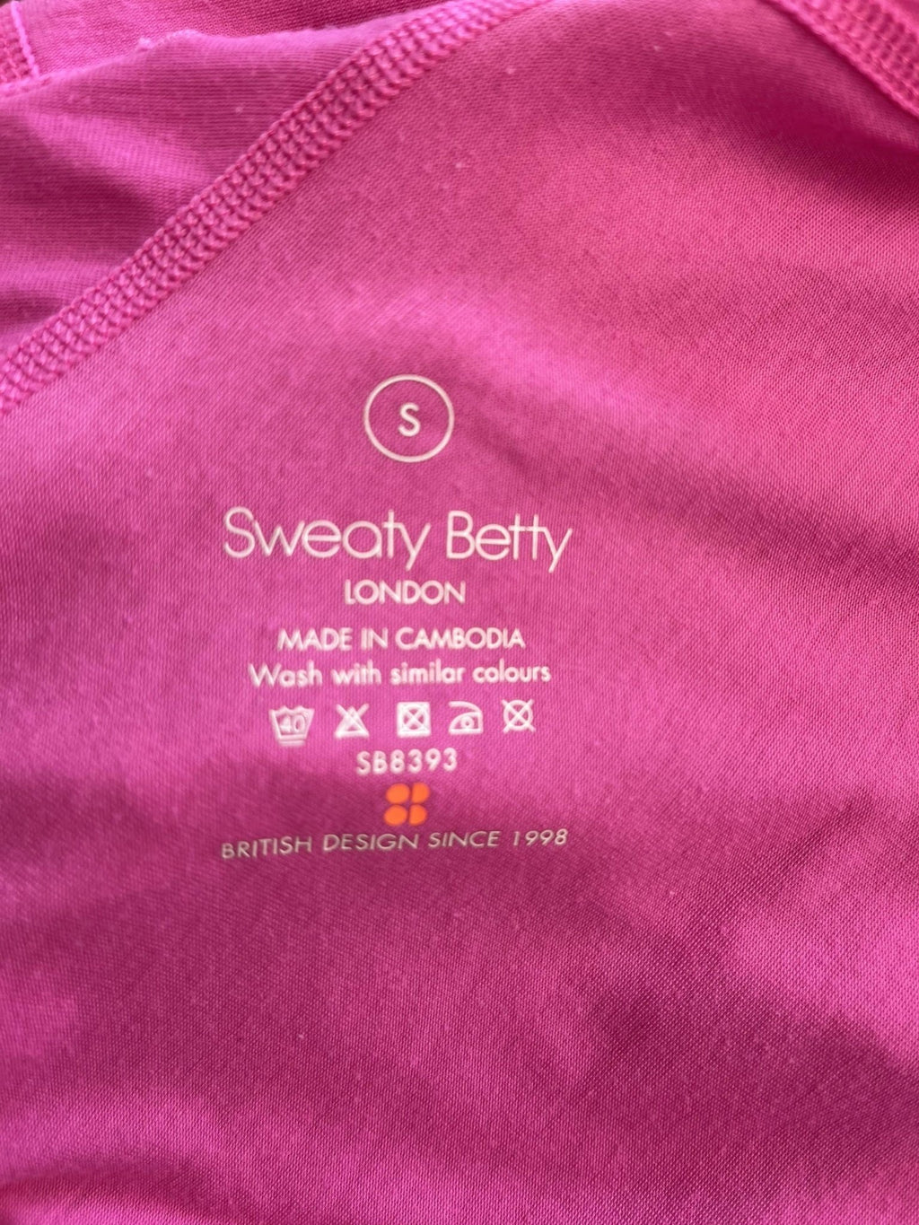 Pink Short Sleeve Sweaty Betty T-Shirt - kitround kitround product