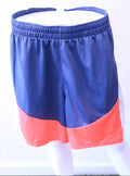 Front view of Puma blue and orange training shorts XL