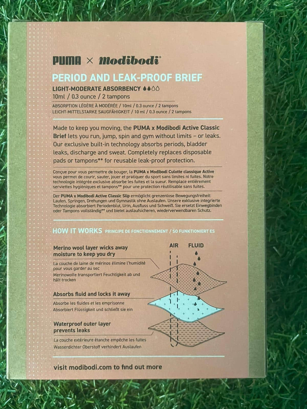 Puma X Modibodi Period & Leak - Proof Underwear - Active Classic Brief - kitround kitround product