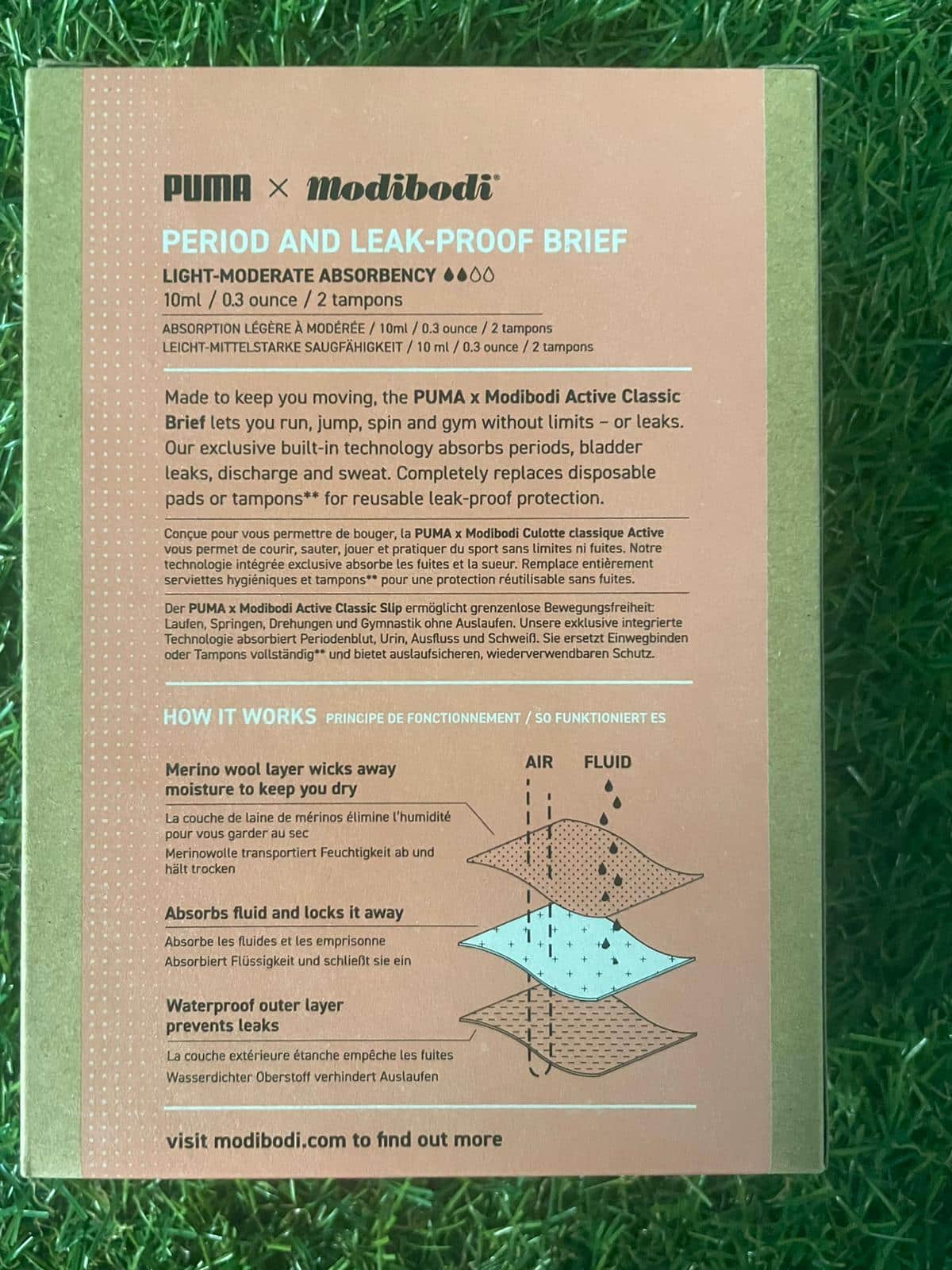 Puma X Modibodi Period & Leak - Proof Underwear - Active Classic Brief - kitround kitround product