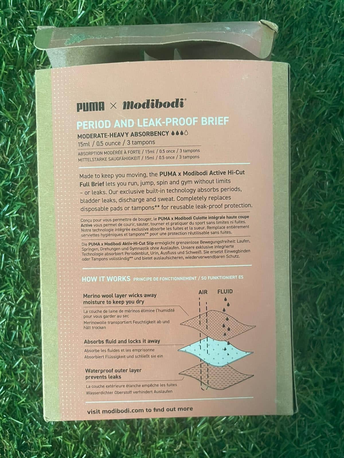 Puma X Modibodi Period & Leak - Proof Underwear - Hi Cut Full Brief - kitround kitround product