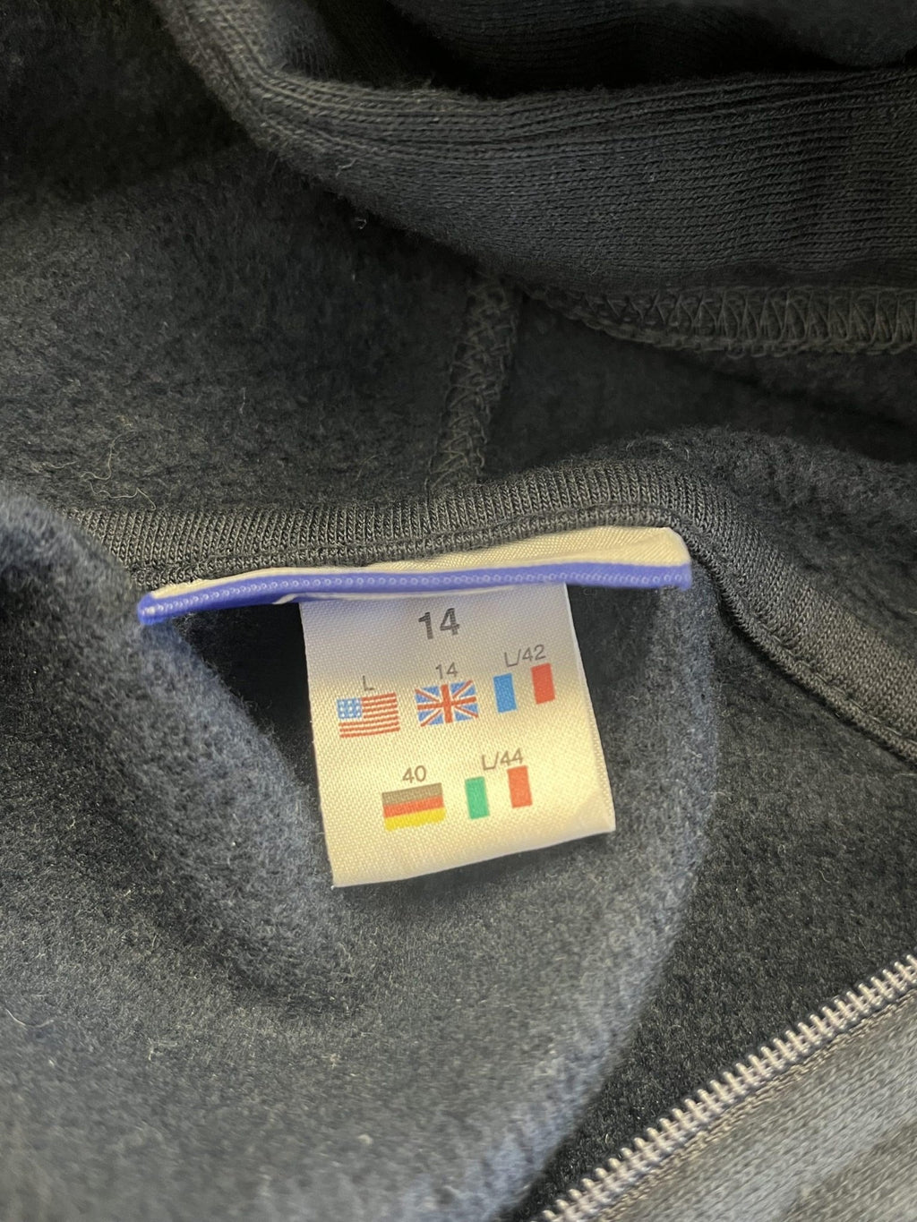 Reebok Dark Blue and White Hoodie - kitround kitround product