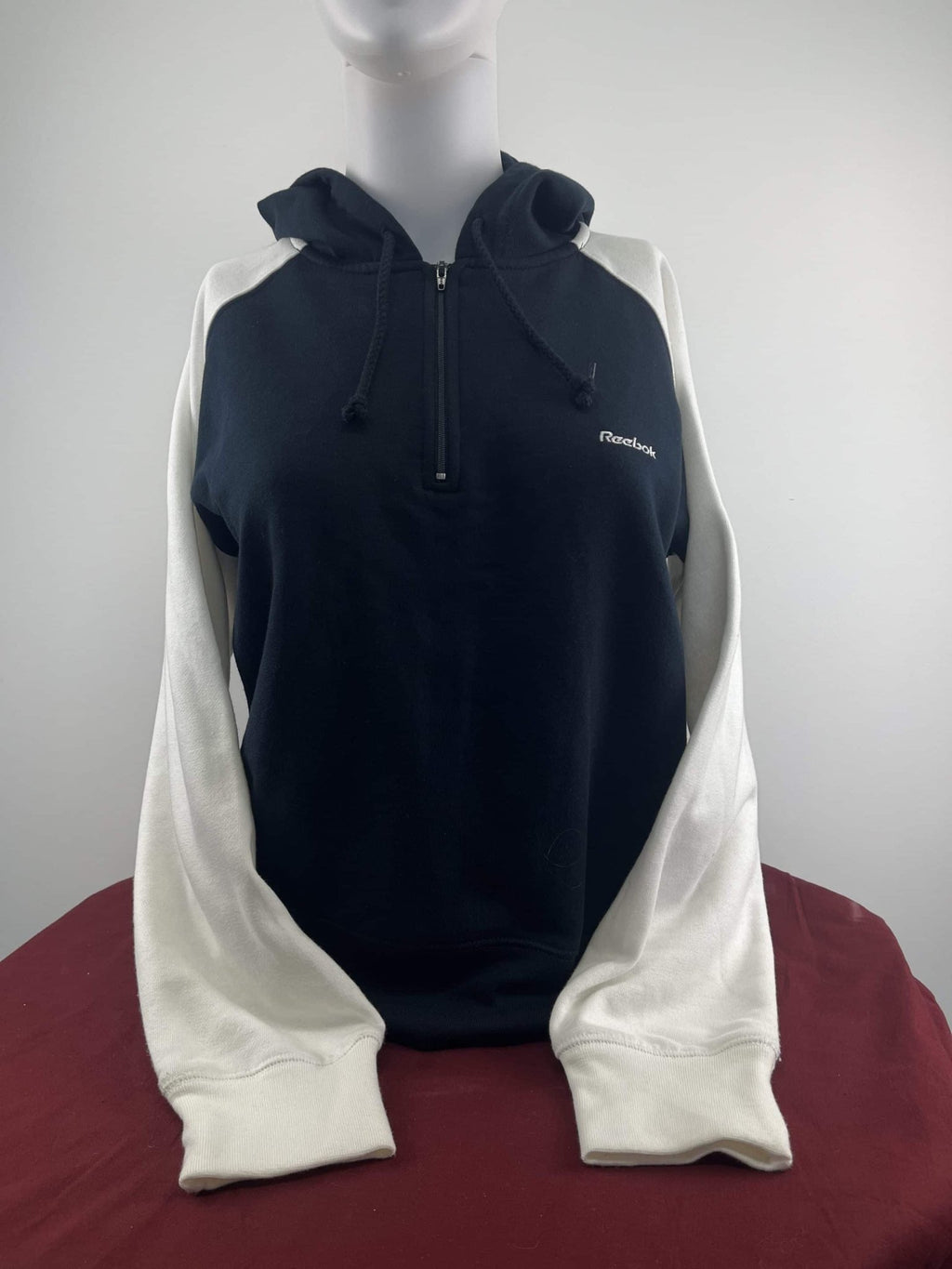 Reebok Dark Blue and White Hoodie - kitround kitround product